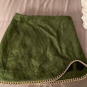 Green skirt only used once size XS